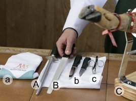Materiale necessario per tagliare il prosciutto