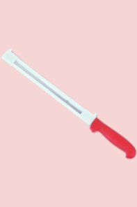 Coltello da prosciutto spagnolo “jamon serrano” con protezione, acciaio inossidabile