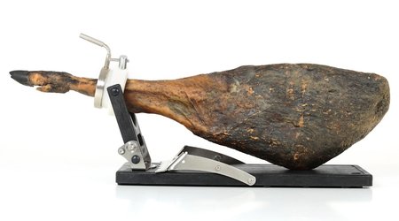 Porta prosciutto Jamotec JP Luxe con prosciutto sulla parte piegata