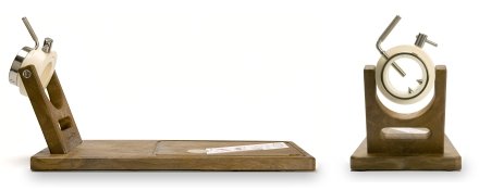 Vista laterale e frontale del porta prosciutto Jamotec Girevole Hogar