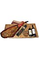 Confezione regalo di Natale con prosciutto spagnolo jamon iberico Extremadura (ref. 08J02)