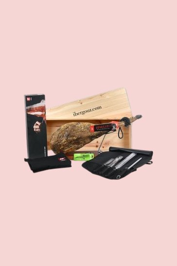 Confezione regalo di Natale con prosciutto spagnolo jamon iberico Olé (ref. 15J05)