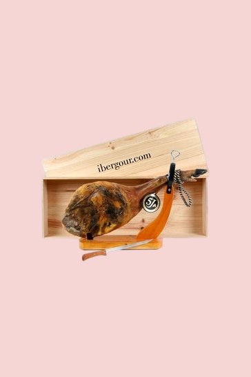 Confezione regalo di Natale con spalla di jamon iberico Múrtiga (ref. 15P02)