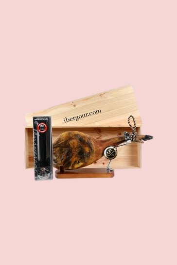 Confezione regalo di Natale con spalla di jamon iberico Salvatierra (ref. 15P03)