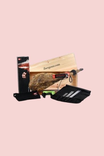 Confezione regalo di Natale con prosciutto spagnolo jamon iberico Villanueva (ref. 15P04)
