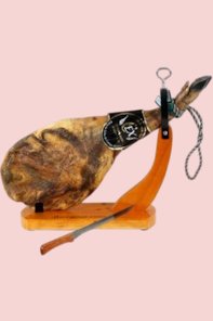 Confezione regalo di Natale con spalla di jamon iberico Zurbarán