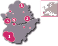 Principali zone d'elaborazione del prosciutto iberico in Estremadura