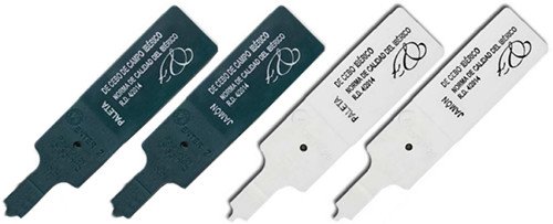 Sigilli verde e bianco del prosciutto iberico di cebo