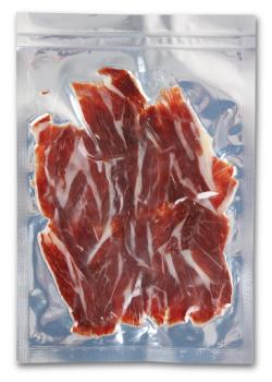 Confezione da 100 g di prosciutto tagliato con coltello
