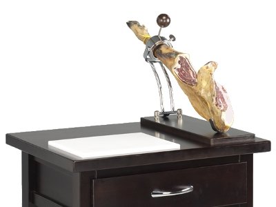 Superficie del tavolo, con porta prosciutto