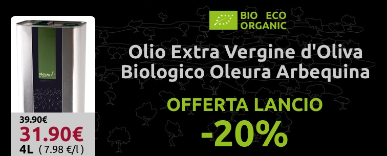 OFFERTA -20% Olio extravergine di oliva biologico Oleura arbequina
